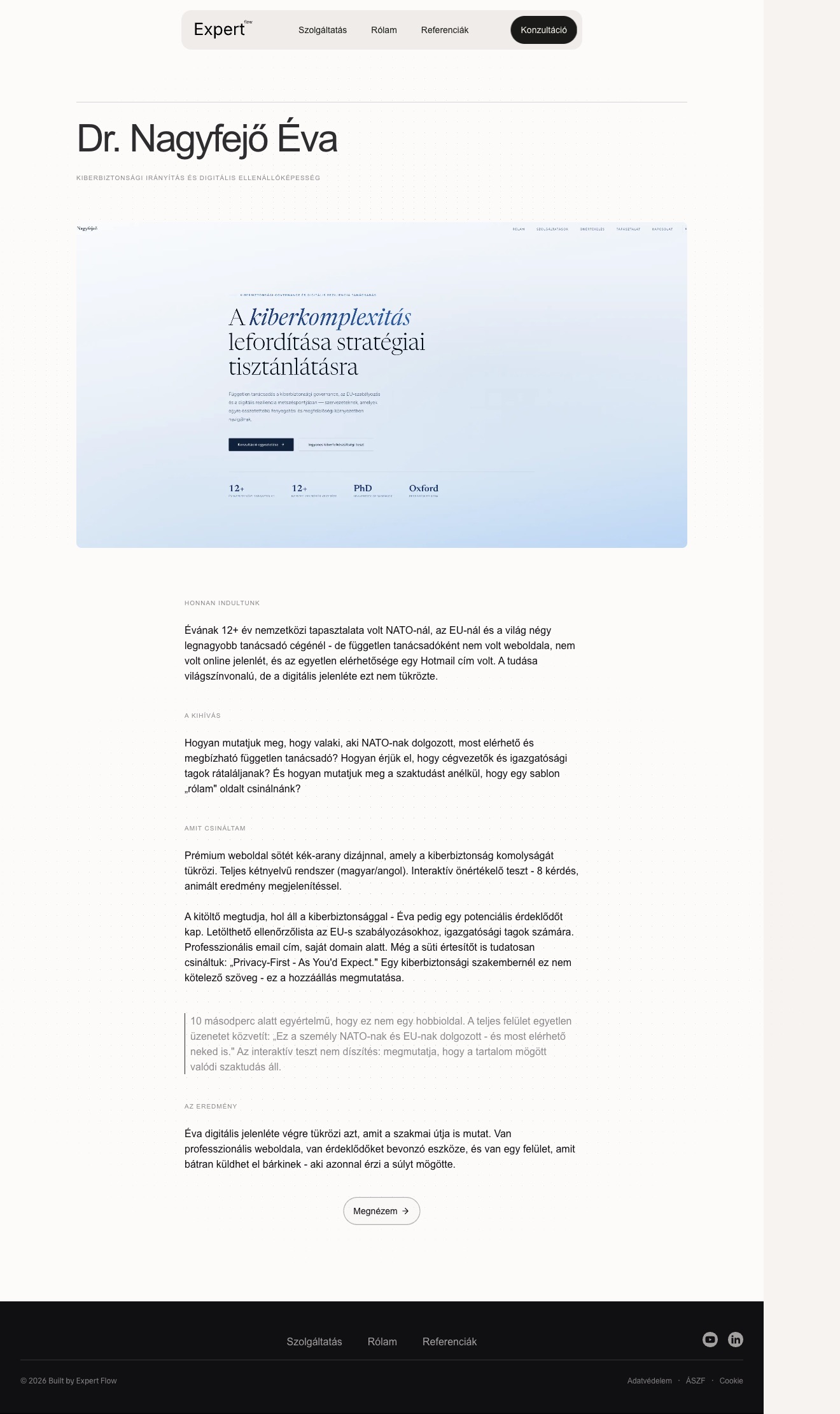 Dr. Nagyfejő Éva — Kiberbiztonsági irányítás és digitális ellenállóképesség